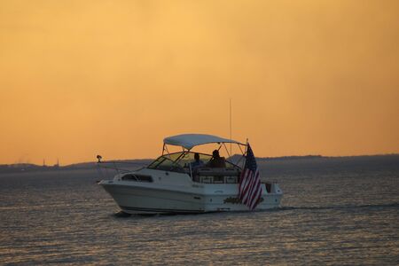 boat on lake michigan 4rth of July