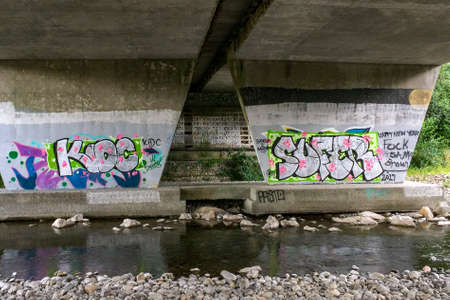 The surge of Graffiti  the modern day artwork defacing our public placesのeditorial素材