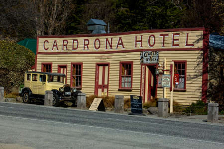 The famous and historic Cardrona Hotel landmark at  Cardrona Queenstown New Zealand