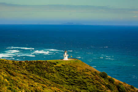 In the distance on the horizon you can see the Three Kings Islands sometimes known collectively by the MÄori name for the largest island, ManawatÄwhi.の写真素材