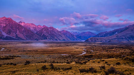 Ashburton high country dawnの写真素材
