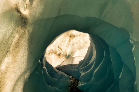 Flying by helicopter to the glacier and then Heli hiking on the glacier floor high up in the...