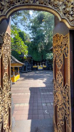 The entrance to a temple in central Bali