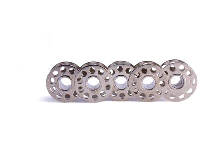 metal spool on white background