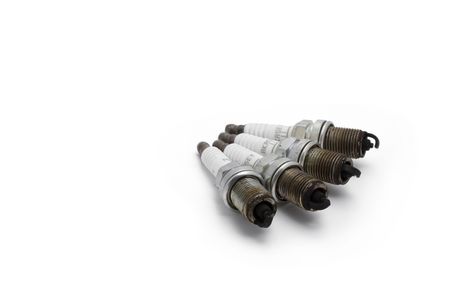 Sparking plug on a isolated backgroundの写真素材