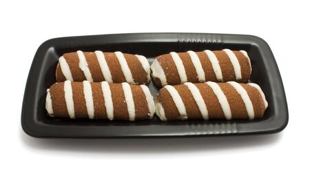striped cookies on plate