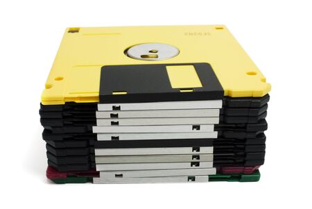 pile of floppy disksの写真素材