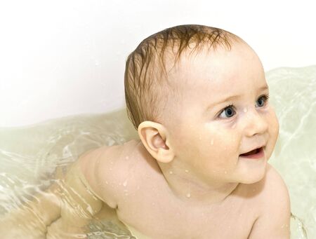baby in the bathroom