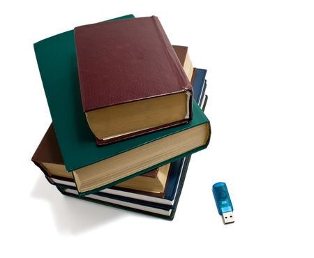 books and flashの写真素材