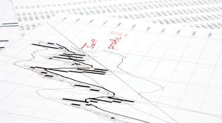 financial graphの写真素材