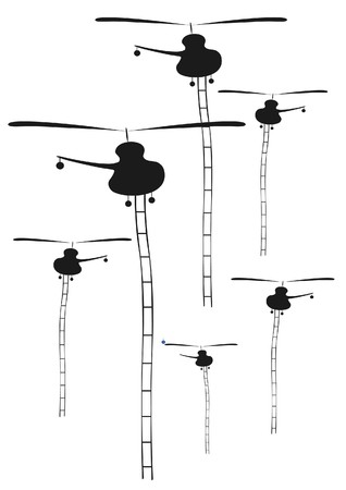 helicopterのイラスト素材