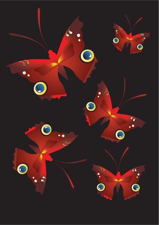 black butterfly backgroundのイラスト素材