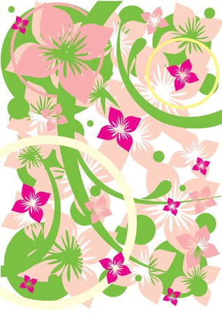 abstract floral backgroundのイラスト素材