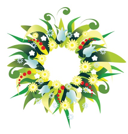 wreath holidayのイラスト素材