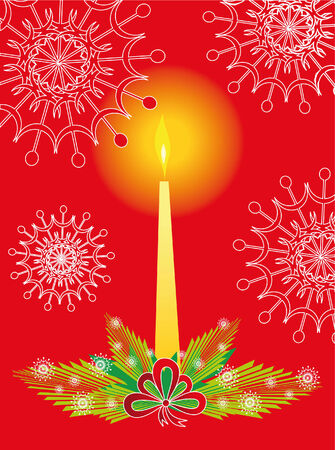 candle on redのイラスト素材