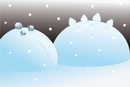 winter night backgroundのイラスト素材