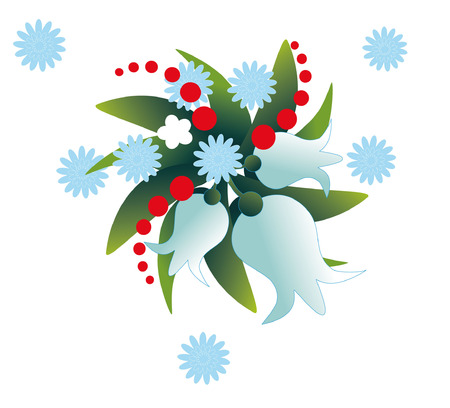 blue flowerのイラスト素材