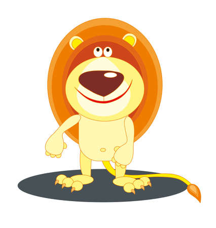 tiger with big mane on white backgroundのイラスト素材