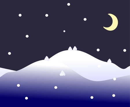 night landscapeのイラスト素材