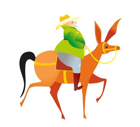 sheriff  and horseのイラスト素材