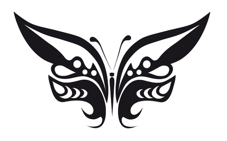 abstract tattoo - a magic butterflyのイラスト素材