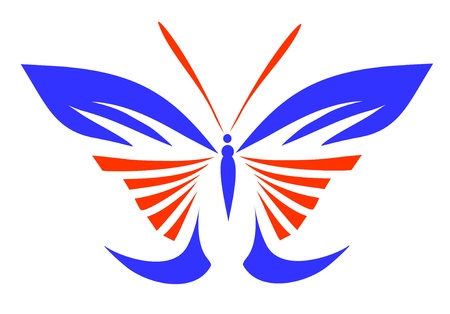 abstract tattoo - a magic butterflyのイラスト素材