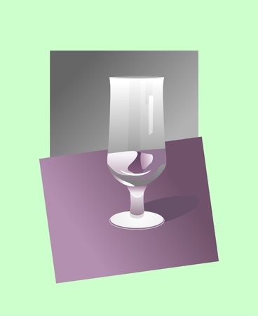 goblet on green backgroundのイラスト素材