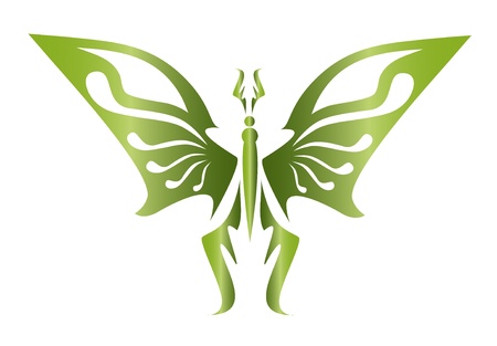 abstract tattoo - a magic butterflyのイラスト素材