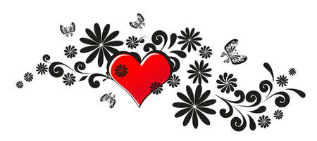 love pattern on whiteのイラスト素材