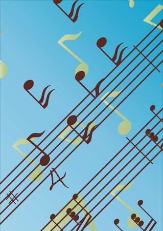 music background with noteのイラスト素材