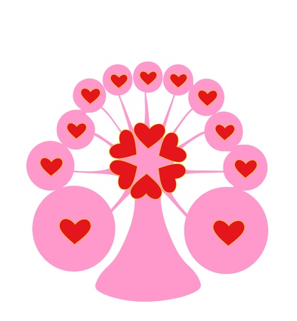 love pink treeのイラスト素材