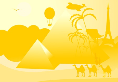 travel backgroundのイラスト素材