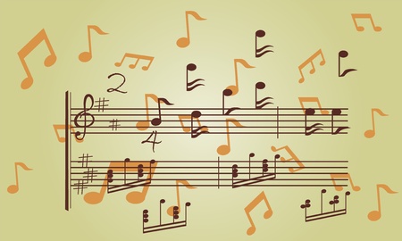 music background with noteのイラスト素材