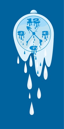 water clock on blueのイラスト素材