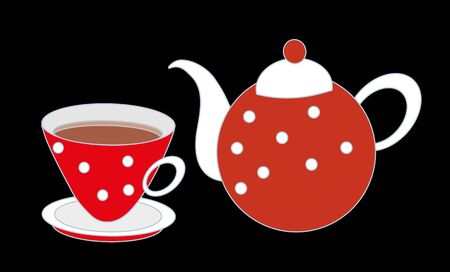 cup and teapotのイラスト素材
