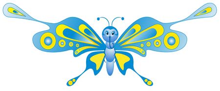 cartoon insect - color butterflyのイラスト素材