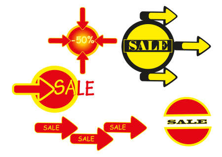  sale arrows on white backgroundのイラスト素材