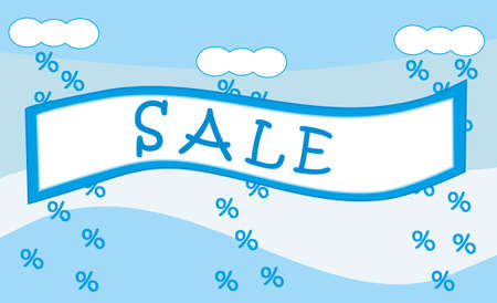 sale banner skyのイラスト素材