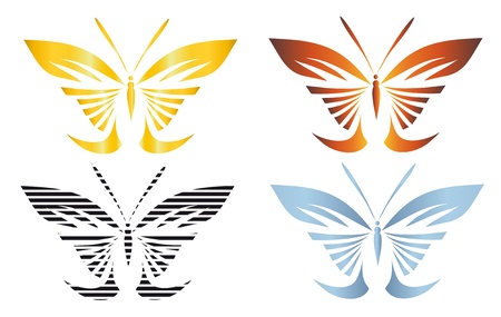 abstract tattoo - a magic butterflyのイラスト素材