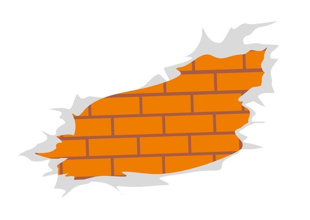 brick wall and paperのイラスト素材