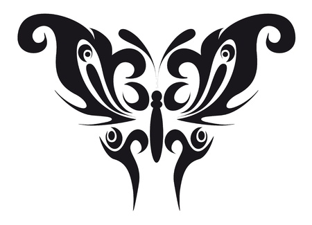 abstract tattoo - a magic butterflyのイラスト素材