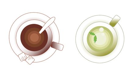 two cup coffeのイラスト素材