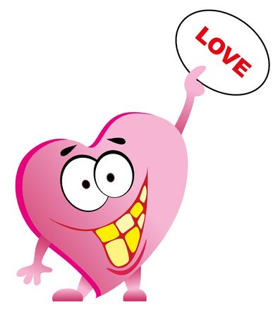   smile valentines heart isolatedのイラスト素材