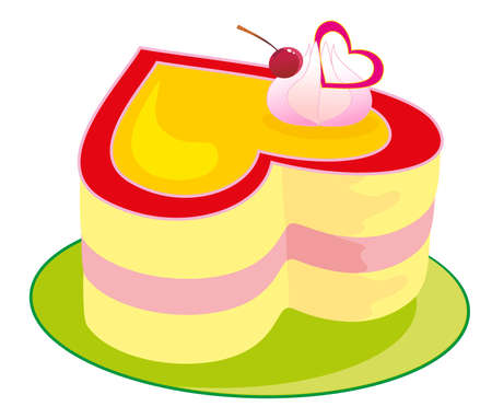  illustration. Valentines cake.のイラスト素材