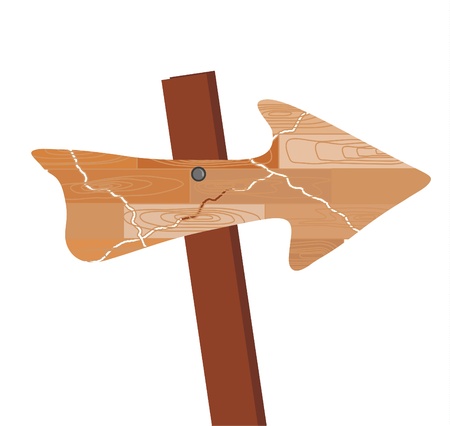 wooden signboardのイラスト素材