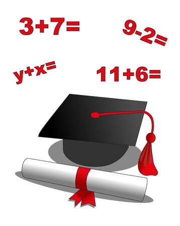 illustration. Student diploma.のイラスト素材