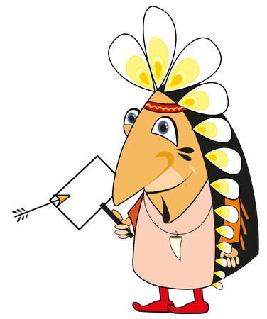 illustration. Indian and banner.のイラスト素材