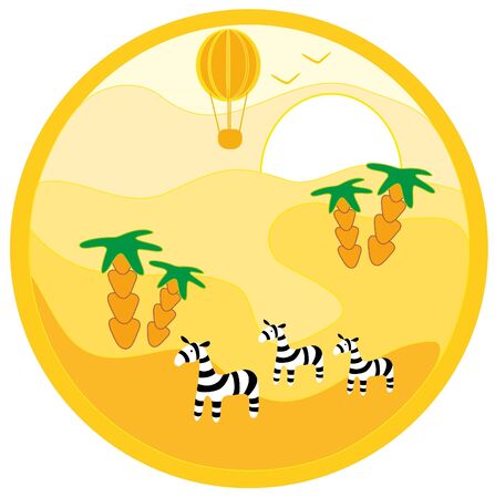 illustration. The African landscape.のイラスト素材