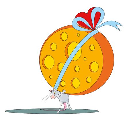 Vector illustration. Love mouse.のイラスト素材
