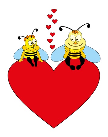 two love beeのイラスト素材